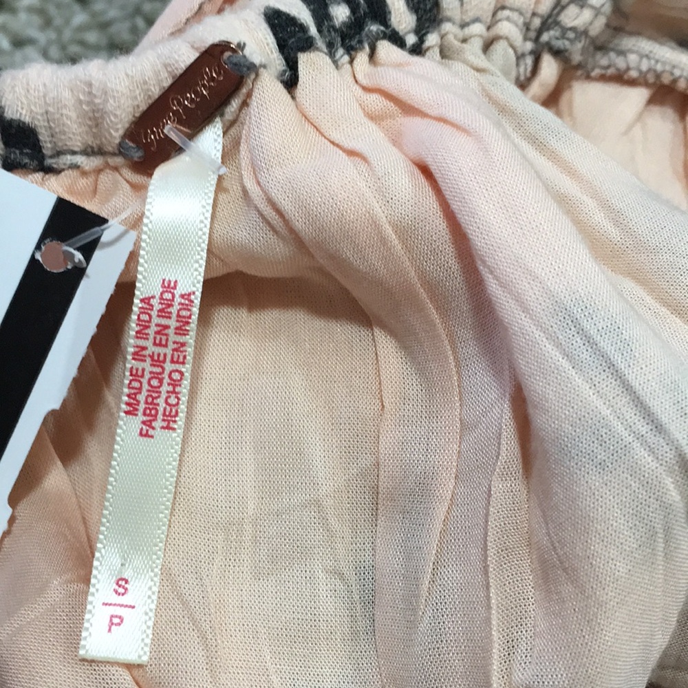 Free People Cotton Lined Gauzy forget me not Open Back Side Slit Midi EUC DRESS - Picture 7 of 8